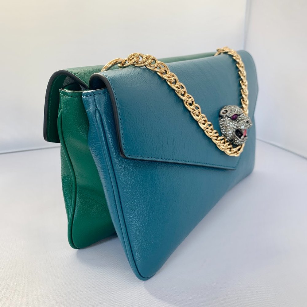 Gucci Thiara Double Envelope Shoulder Bag in Green NEW NEVER WORN W DUSTBAG - Picture 6 of 16